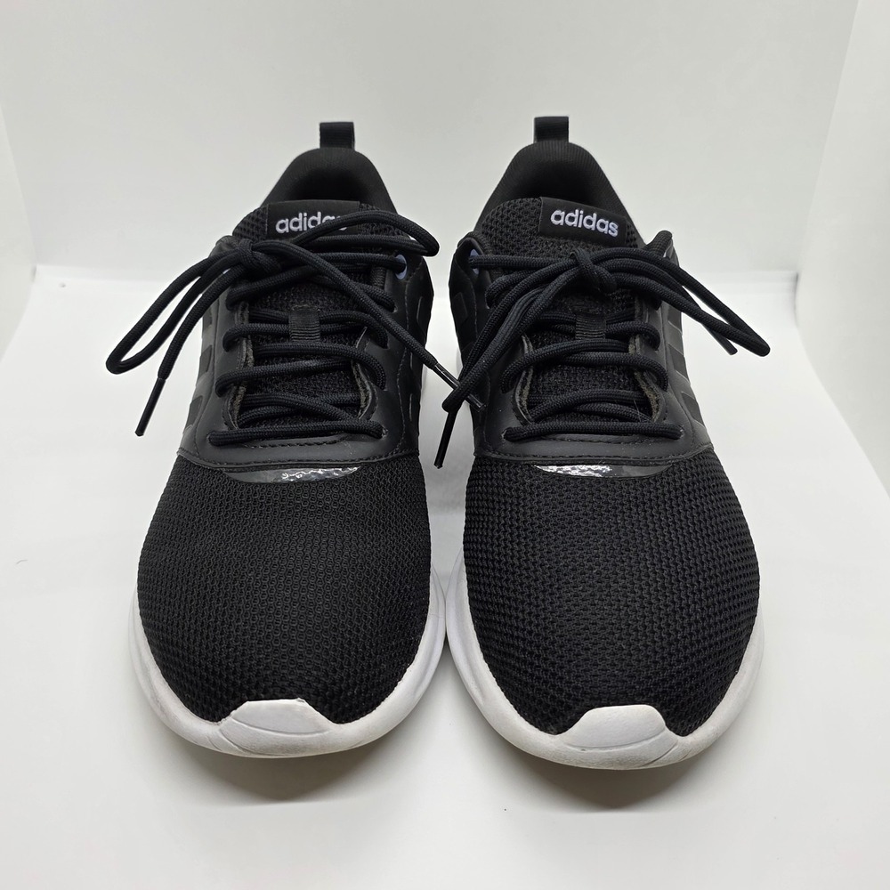 adidas QT Racer 2.0 Cloudfoam Shoes Black White Men's Size 9 H00548 - Picture 3 of 11